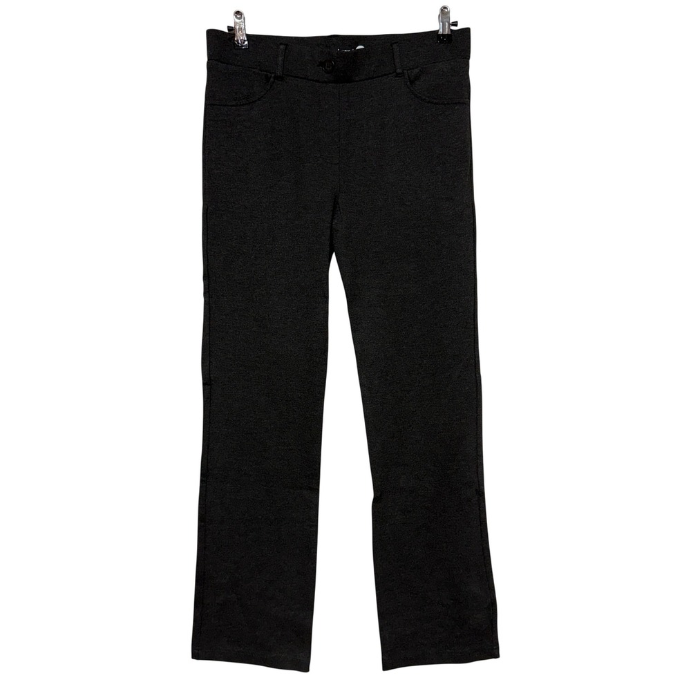 Betabrand Pants Womens Large Petite Dark Gray Ponte Knit Dress Stretch Pull-On‎